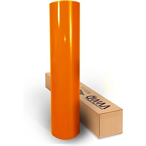 VViViD Orange High Gloss Realistic Paint-Like Microfinish Vinyl Wrap Roll XPO Air Release Technology (3ft x 5ft)