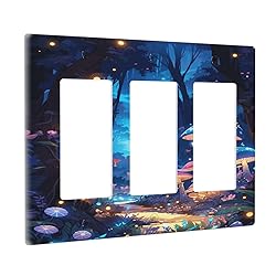 Tewujay Decorative Covers Wall Plate Mushroom Fairy