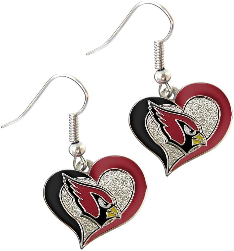 NFL Swirl Heart Earrings