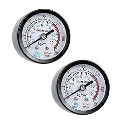 6 Pcs Dial Pressure Gauge Air Compressor Air