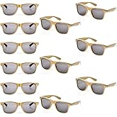 JYZOBJHB 12 Pcs Wholesale Neon Color Party Sunglasses 80’s Retro Sunglass Bulk For Adults 100％ UV Protection