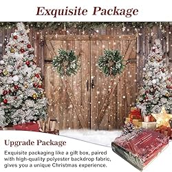 Felortte 7x5FT Polyester Fabric Winter Christmas