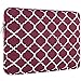 MOSISO Laptop Sleeve Compatible with 13-13.3 inch MacBook Pro, MacBook Air, Notebook Computer, Canvas Quatrefoil Bag Cover with Small Case, Wine Red
