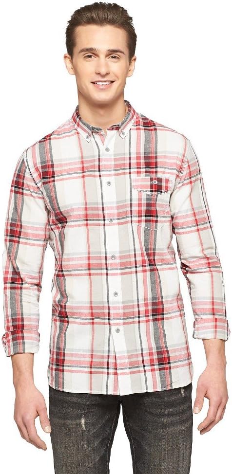 Men's Plaid Shirt Red - Mossimo Supply Co - S