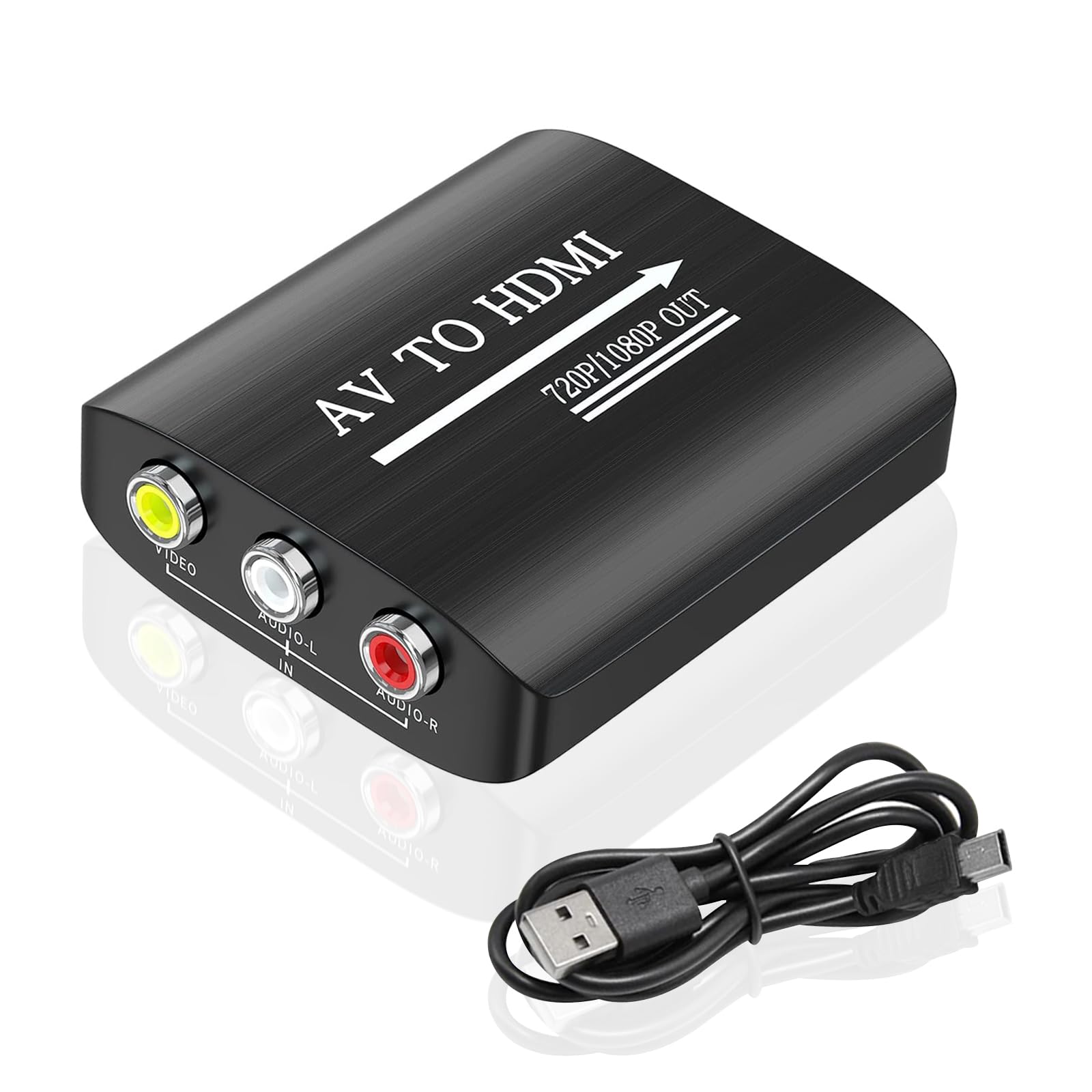 Photo 1 of LBSC RCA to HDMI Converter, AV to HDMI Converter,AV Composite Video to Digital Video 1080p/720p Adapter, Supports PAL/NTSC/SECAM, HD Video Output for VCR,CVBS, DVD, WII, Plug & Play, No Driver Needed