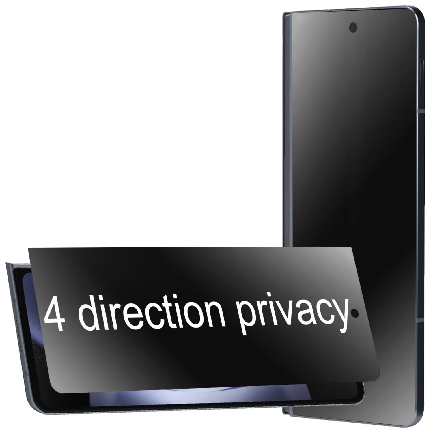 Photo 1 of BWEDXEZ 2 Pack 360 Degree Anti-glare Privacy Outer Screen Protector For Samsung Galaxy Z Fold 5 / Z Fold 4 Matte 4 Direction Anti-Spy Soft Front Film