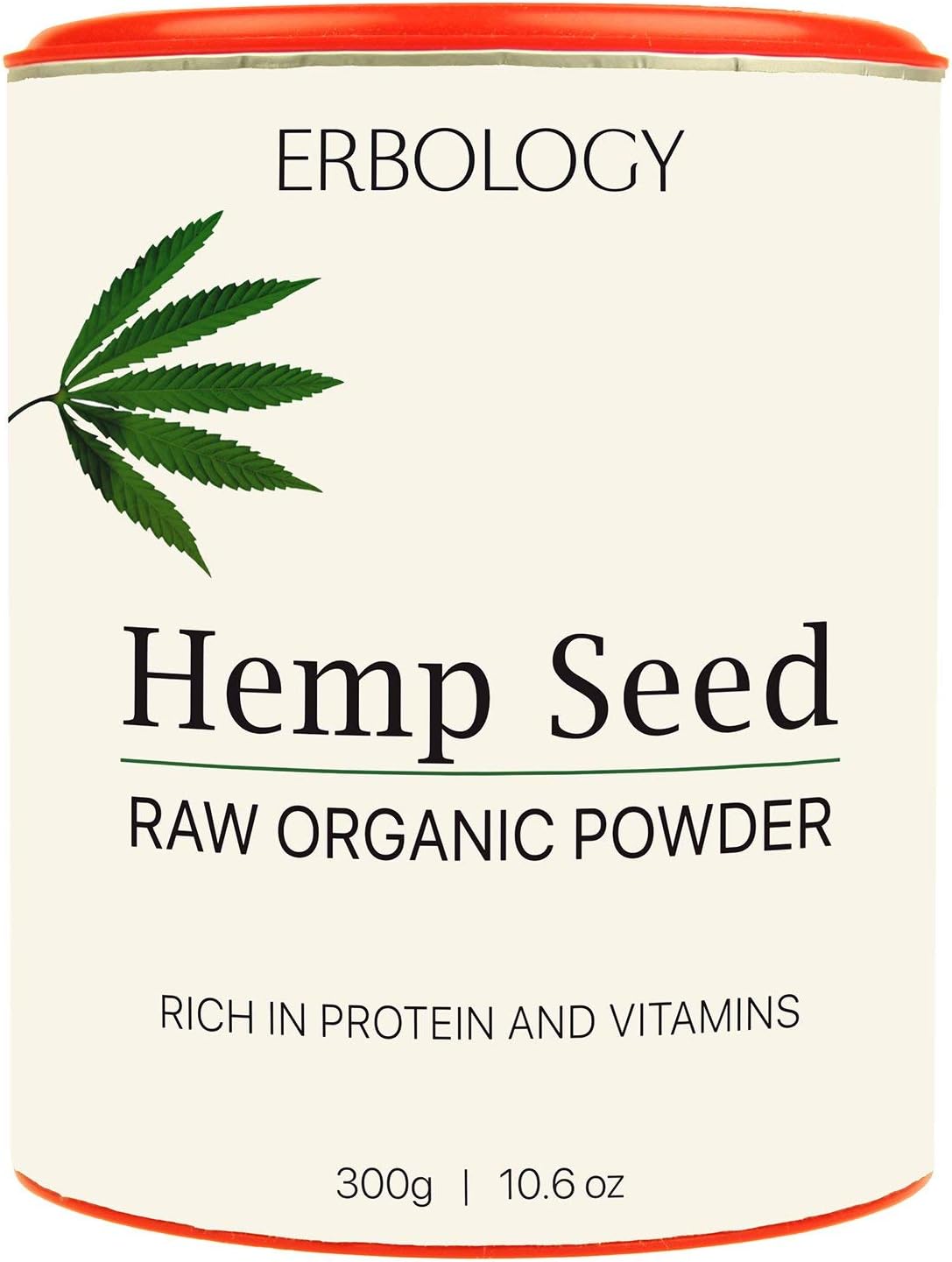 Erbology Organic Hemp Seed Protein Powder 90g, 15 Servings, Cold-Pressed from Hemp Seeds