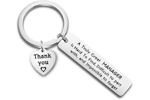 ENSIANTH Manager Gift A Truly Great Manager Is Hard to Find Keychain Thank You Gift for Management,Leader,Boss