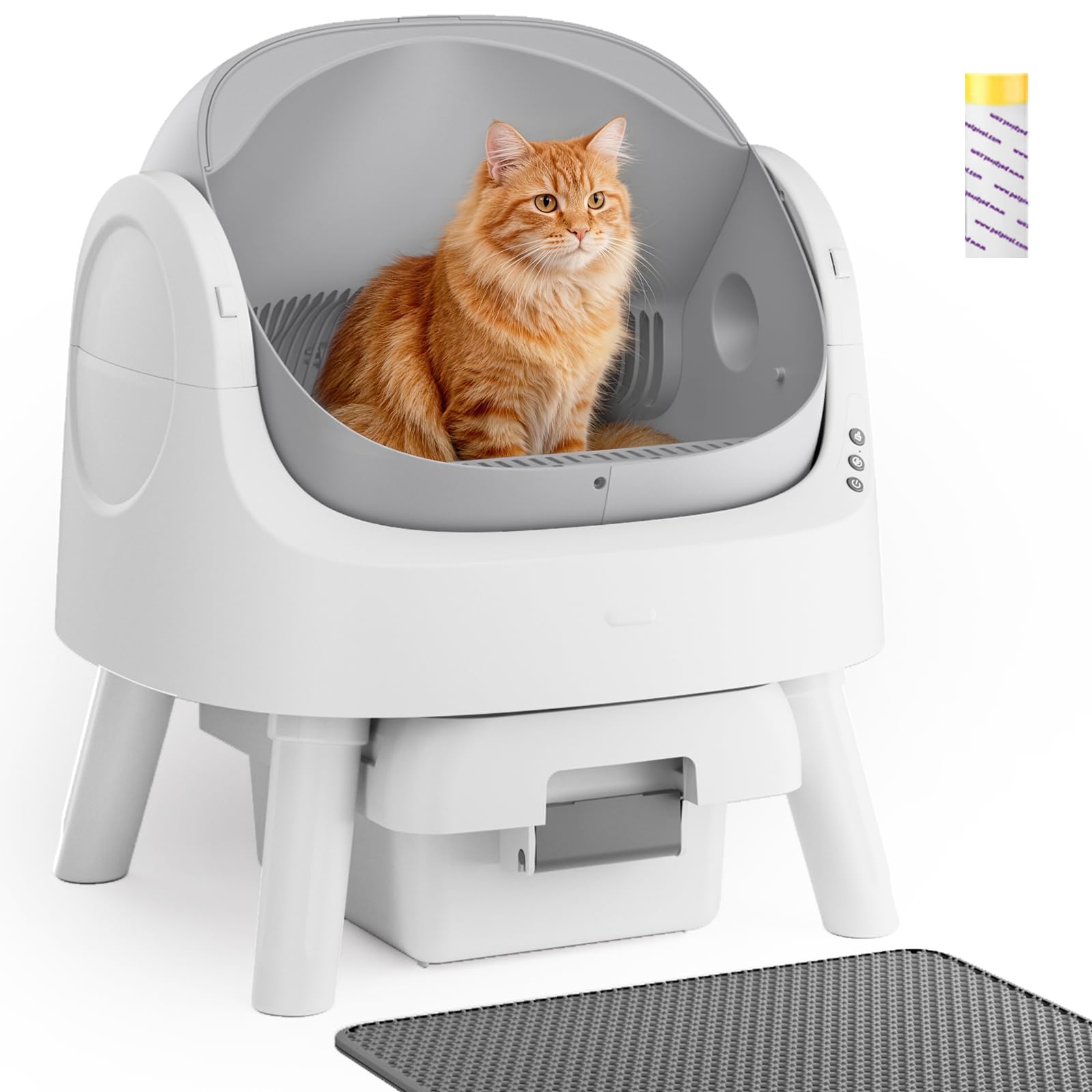 Best Overall: Self Cleaning Cat Litter Box, Automatic, Open-Top Design