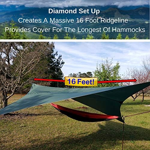 13 Foot Rain Fly For Hammock Light Weight Diamond Ripstop Polyester Hammock Rainfly 2000 Pu Backpacking Tarp Waterproof Eno Rain Cover Rainfly #ultimate #car #camping #setup 13 Foot Rain Fly For Hammock Light Weight Diamond Ripstop Polyester Hammock Rainfly 2000 Pu Backpacking Tarp Waterproof Eno Rain Cover Rainfly
