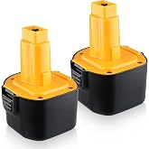 VANTTECH 9.6V 4.8Ah Ni-MH Replacement Battery for Dewalt 9.6V Power Tools DW9062 DW9061 DE9036 DE9061 DE9062 DW926 DW955K DW955 DW926K-2 DW926K DW902 DW050 2 Pack