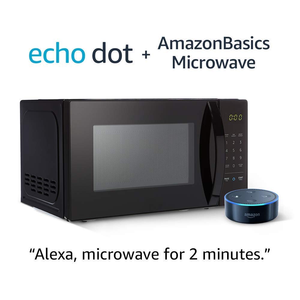 AmazonBasics Microwave with Echo Dot (2nd Gen) - Black