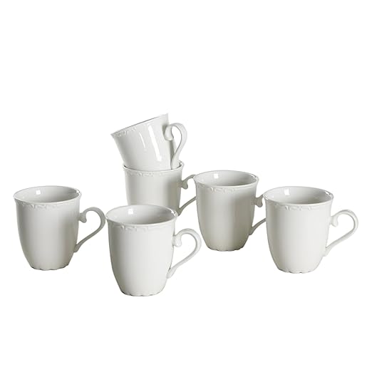 solecasa 9/13 onzas Classic Floral tazas de porcelana (apta para ...