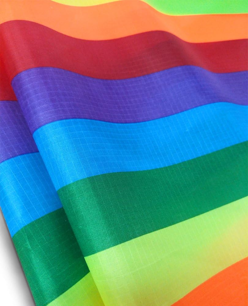 outdoor fabric by the yard on Amazon Com Hengda Kite 60 X36 1 Yard Upgrades 40d Ripstop Nylon Fabric By The Yard Pre Cut Waterproof Outdoor Rainbow