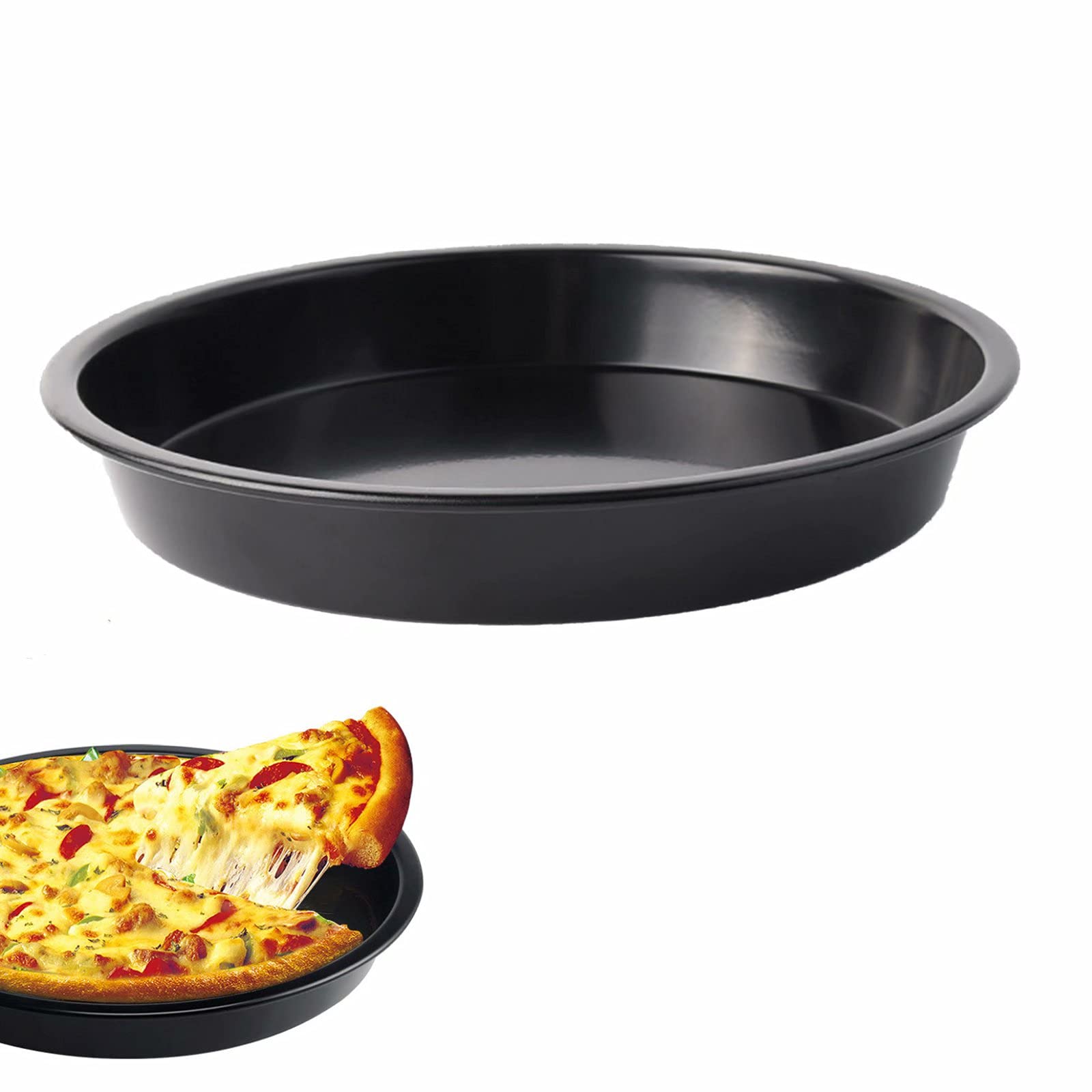 Photo 1 of 12 Inch Round Baking Cake Pan Carbon Steel Non-Stick Light Bakeware Restaurant Kitchen Baking Tool