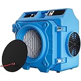 550CFM Air Scrubber with 3 Stage Filtration, Air Machine for Industrial and Commercial Use,Water Damage Restoration Equipment Air Purifier,with MERV-10 Filter, HEPA, Activated Carbon Filter (Blue)