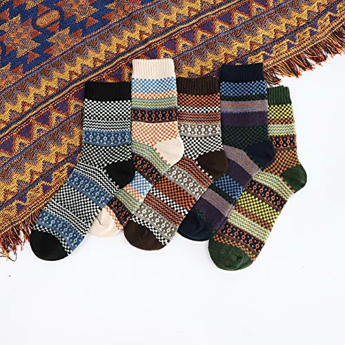 REDSTORM-Winterliche-warme-Woll-Baumwollsocken-fuer-Frauen-Koralle-Fleece-Socken-Set-