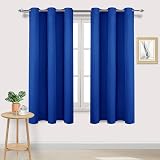 DWCN Blackout Curtains 46x54 Inch 2 Panels Blue Eyelet Thermal