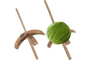 PH PandaHall 2 Sizes Wood Drop Spindle Natural Spinning Wheel Yarn Spinner Portable Hand Spindles for Artisan Workshops Handspinning Crafting DIY Projects Beginner Professional