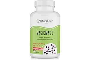 MagicMag C by NaturalSlim, Magnesium Citrate with Potassium for Muscle Relaxation, Sleep Quality, Nerve Function & Electrolyte Support, Daily Magnesium Supplement for Men and Women, 100 Capsules 1pk