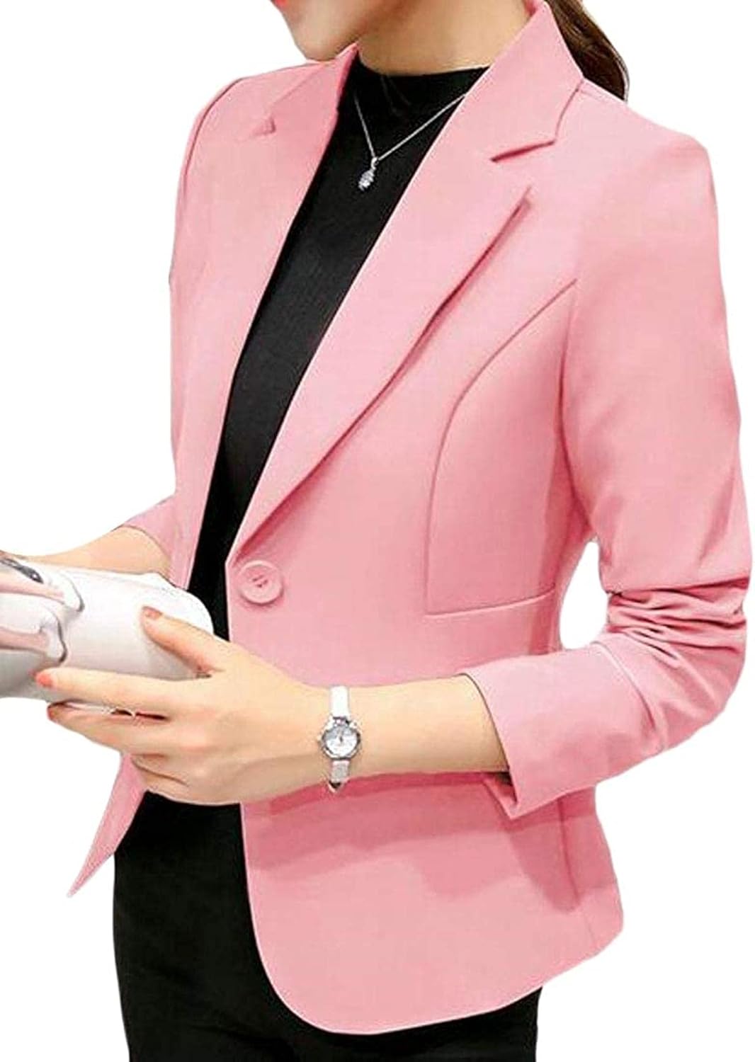 Women One Casual Business Solid Color Work Office Blazer Jacket Suit