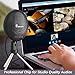eBerry Cobblestone Microphone, Cardioid USB Microphone Studio Condenser Mic Recording Microphone for Computer Windows/Mac Desktop Laptop (Black)