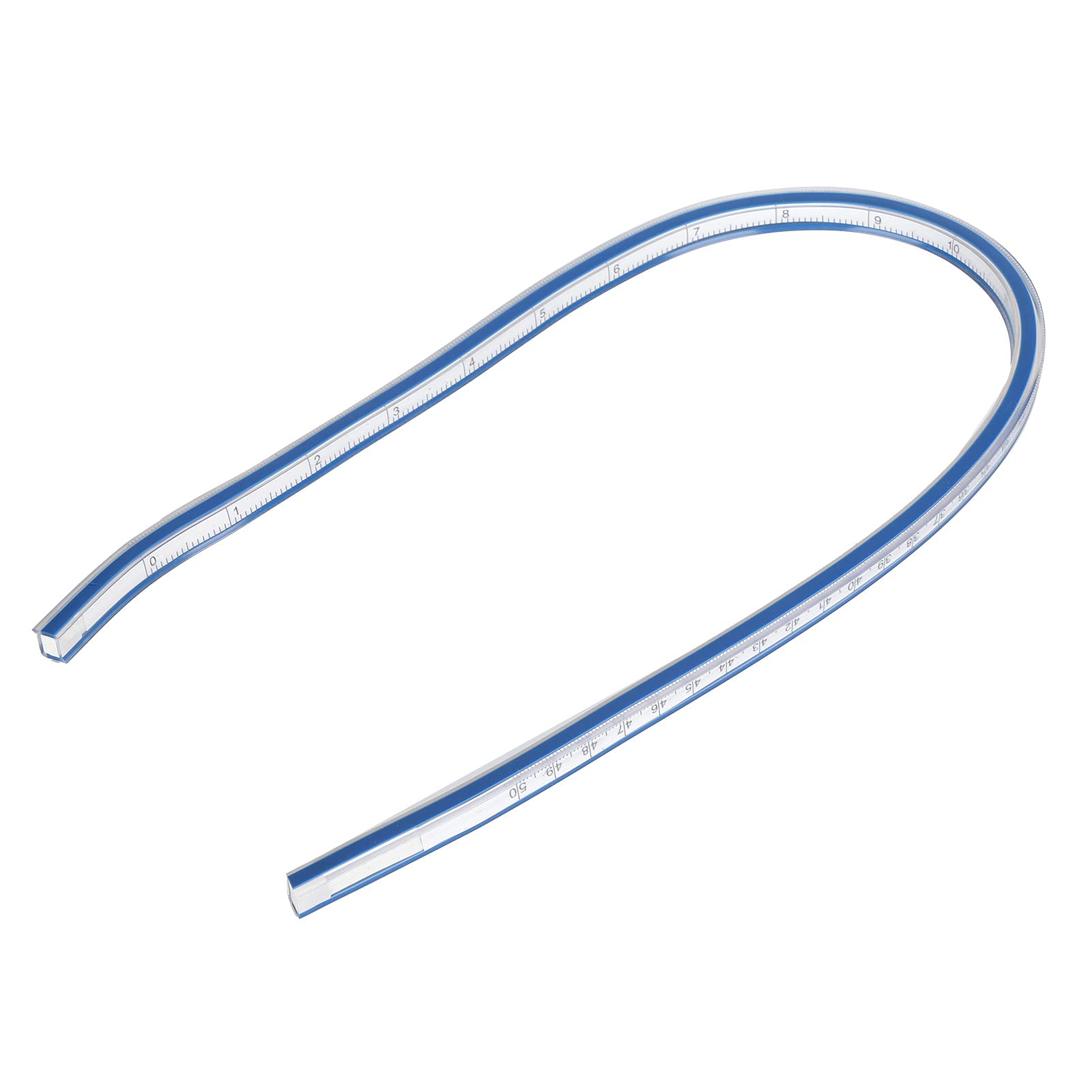 Flexible Curve Ruler, Plastic Bendable Measuring Tape Soft Measuring Tool for Sewing and Drawing(50cm)