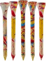 TH Golf Bamboo Golf Tees 70mm Pack 100 Colour Options Eco Friendly
