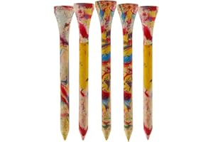 TH Golf Bamboo Golf Tees 70mm | Pack of 50 & 100 | Multiple Colour Options | Premium Durable Bamboo Golf Tees