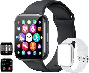 Amazon.com: Feifuns - Reloj inteligente (recibir/hacer llamadas) pantalla  táctil de 1.54 pulgadas, monitor de actividad física, impermeable, con  frecuencia cardíaca, podómetro, presión arterial, monitoreo de sueño O2  para Android iOS (negro) :