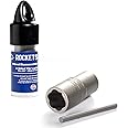 ROCKETSOCKET | 2-Sided ½” Drive Bolt Lug Nut Extractor Socket | RAZORGRIP Technology Extract Damaged Frozen Rusted Rounded-Off Lug Nuts and Wheel Bolts | Fit Standard Vehicles | Made in USA Steel