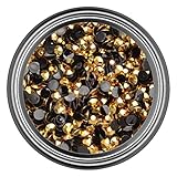 Gold Resin Rhinestones in 2mm 3mm 4mm 5mm 6mm for Flatback Nail Art Cabochon Diy Decoration and Craft (3MM - 1000 Pieces)