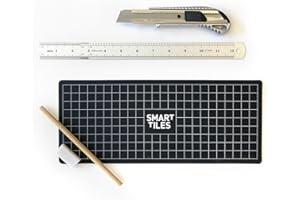 SMART TILES Installation Tool Kit - 5 Piece Smart Accessories Kit for Peel and Stick Tile Includes Box Cutter, Cutting Mat, R