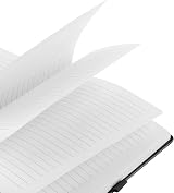 Lefute A5 Hardback Notebook PU Leather Journal 200 Pages Black view 4