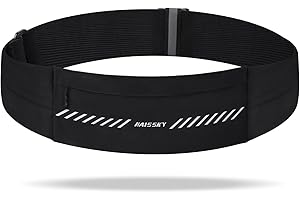 ANLEDDA Slim Running Belts for Women Men,Reflective Phone Holder for Running Waist Belt with 3 Pouch, Gifts for Runners, Ultra Light Waterproof Running Accessories Gear for Workout Exercise Fitness