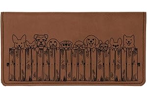 CAROUSEL CHECKS INC. Peeking Pups Laser Engraved Leatherette Checkbook Cover