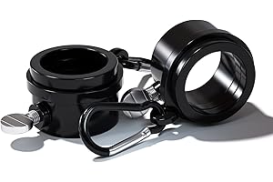 Uelfbaby Flag Pole Mounting Ring Clip,1-Inch Diameter Rotating Mounting Rings,Pack of 2,Black