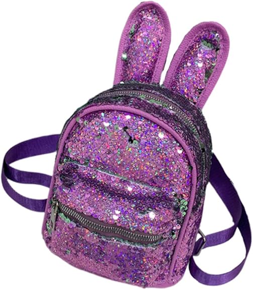 Sequins Cute Rabbit Ear Backpack Large Capacity School Bookbag Fashion