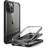i-Blason Transparent Case for iPhone 13 Pro Max (6.7 Inch) Bumper Case 360 Degree Mobile Phone Case Robust Protective Cover [Ares] with Screen Protector 2021 (Black)