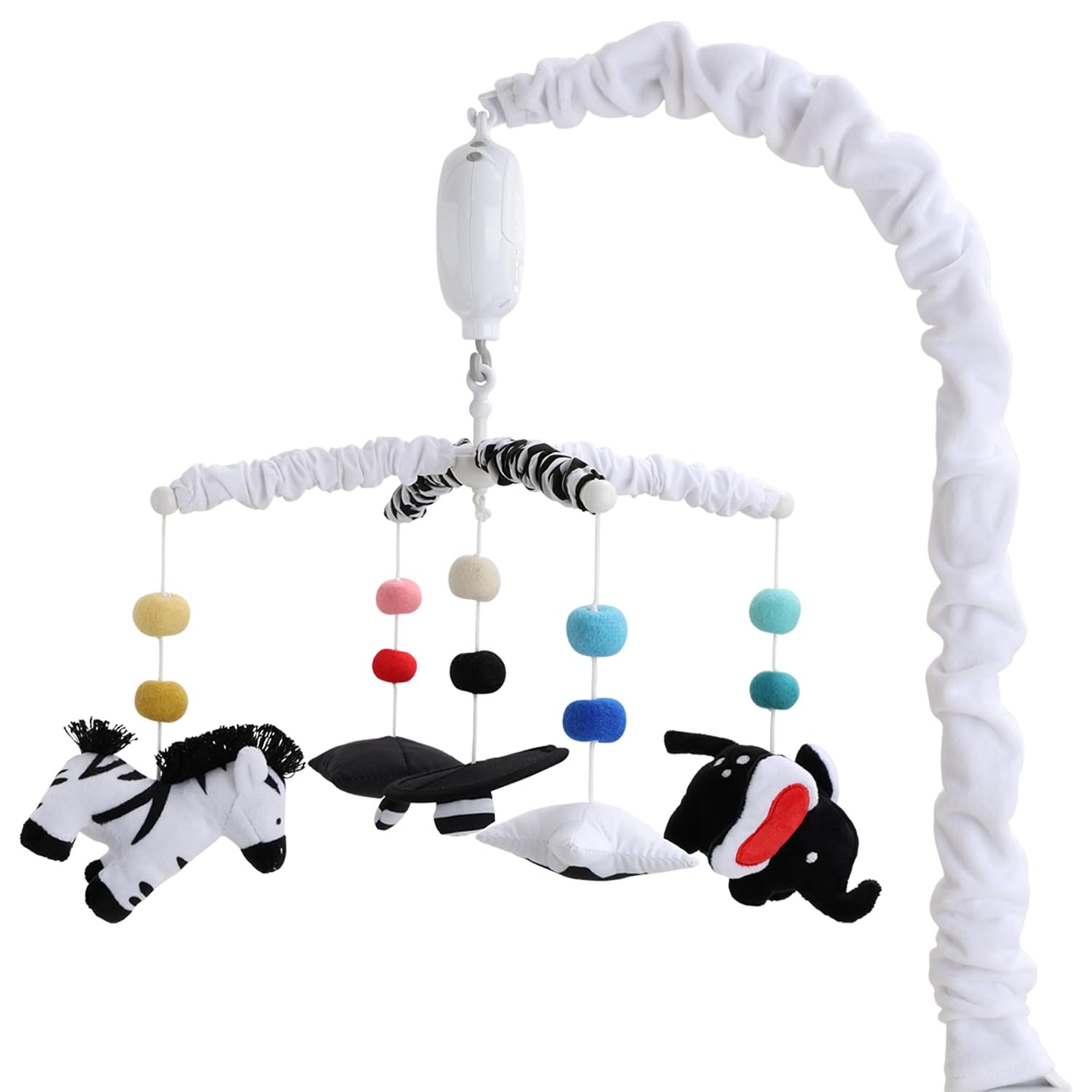 Photo 1 of The Peanutshell Baby Crib Mobile for Boys & Girls, Musical, Montessori Nursery Mobiles, Black and White Crib Decor, High Contrast Mobile, Crib Toys Hanging, Crib Accessories Boy