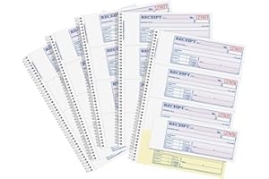Adams SC1182PK Money Receipt Book,Spiral,2-Part,7-5/8-Inch x11-Inch,1000/PK,WE/CA