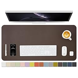 Leather Desk Mat - Non-Slip PU Desk Pad for Office