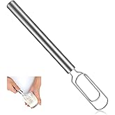 LXUEJIE Danish Dough Whisk for Sourdough Starter, 12"Stainless Steel Sourdough Starter Spatula & Dough Mixer, Bread Whisk for Cooking, Whisking, Sourdoughs, Pizza, Dishwasher Safe