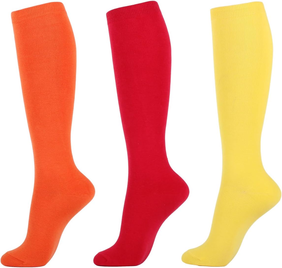 10STAR11 Women's Colorful Solid Sexy Knee High Socks