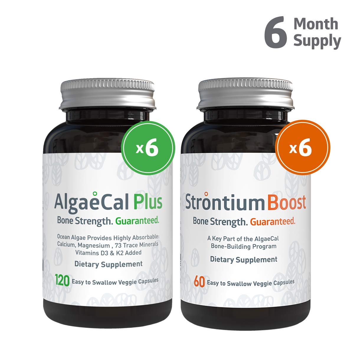 AlgaeCal Bone Builder Pack PlantBased Calcium Supplement with