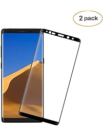 Galaxy Note 8 Screen Protector,[2-Pack] DeFitch Full Coverage Anti-Scratch, Anti-Fingerprint, Easy to Install Curved Tempered Glass Screen Protector Samsung Galaxy Note 8 [Black]