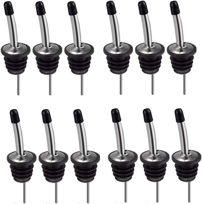 VinBee Flaschenausgießer 10 Stück - Edelstahl Öl- & Essigspender Mit Klappe