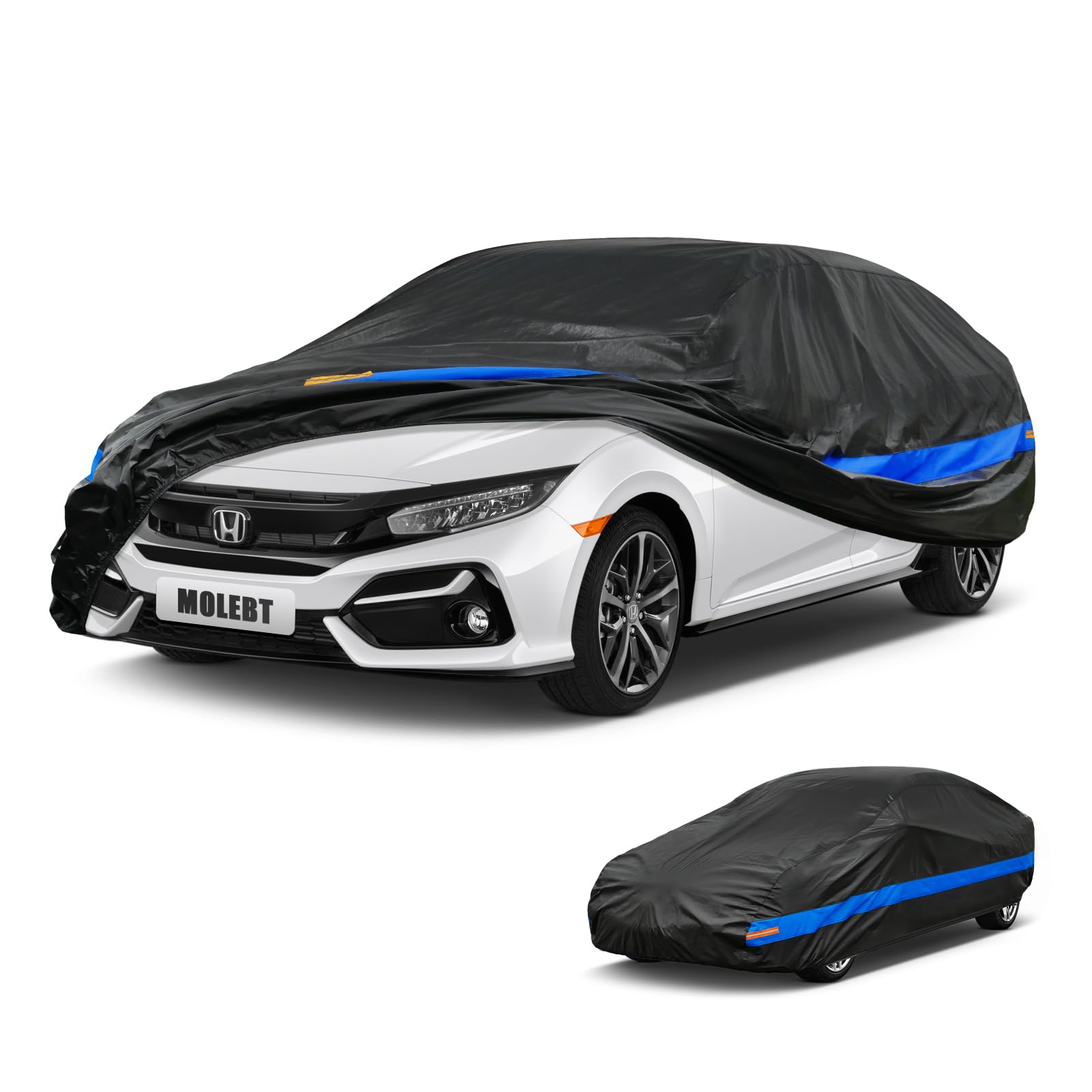 thumbnail image 2 of Universal All Weather Car Cover - Waterproof Protection For Sedans 176-182 Inches 2 of 10