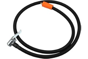 X AUTOHAUX 1m Tire Inflator Extension Hose with Metal Lock Chuck Adapter Convert to Lock on Connection Air Pump Tube Tire Val