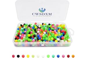 CWSDXM Fishing Beads 6mm 8mm Fishing Beads Round Mixture Fishing Beads Bait Kits for All Sort Fishing Rigs Saltwater/Freshwater